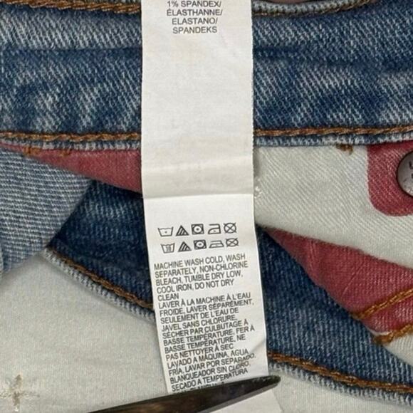 Lucky Brand Sienna Cigarette Distressed Jeans Mid Rise Women's 10/30 Light Blue - Picture 7 of 12